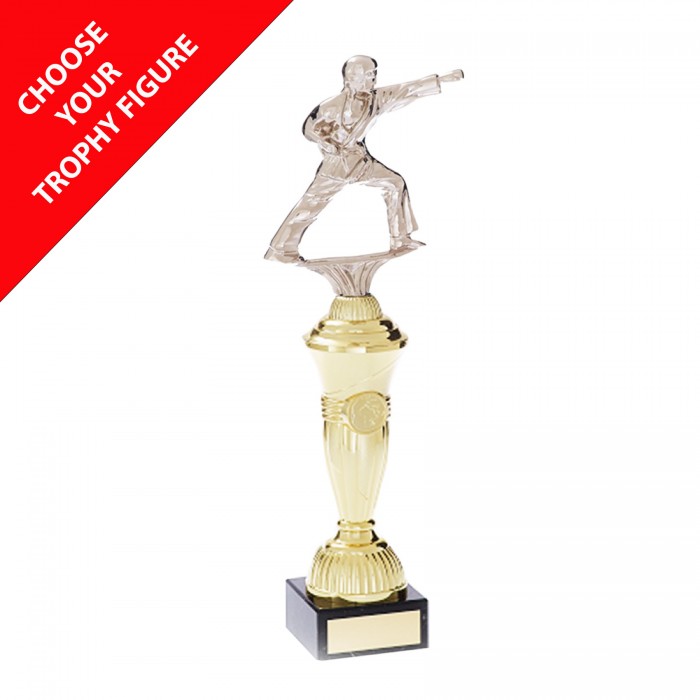  METAL FIGURE TROPHY WITH MARBLE BASE  - AVAILABLE IN 4 SIZES